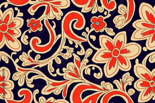 Textile digital motif pattern decor border Mughal paisley abstract ikat ethnic rug baroque ornament pattern for women clothing front back and duppata print dress patterns wallpaper gift card frame etc