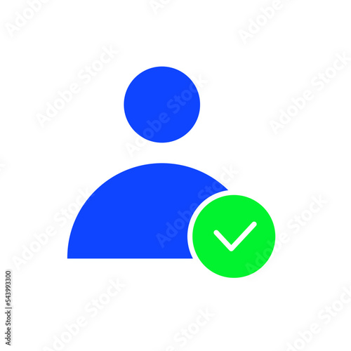 icon Solid color verified, verification, identification card, verify user, human verify, password verify. editable color, solid or glyph color icon style.