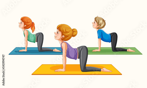 Group of people practicing yoga
