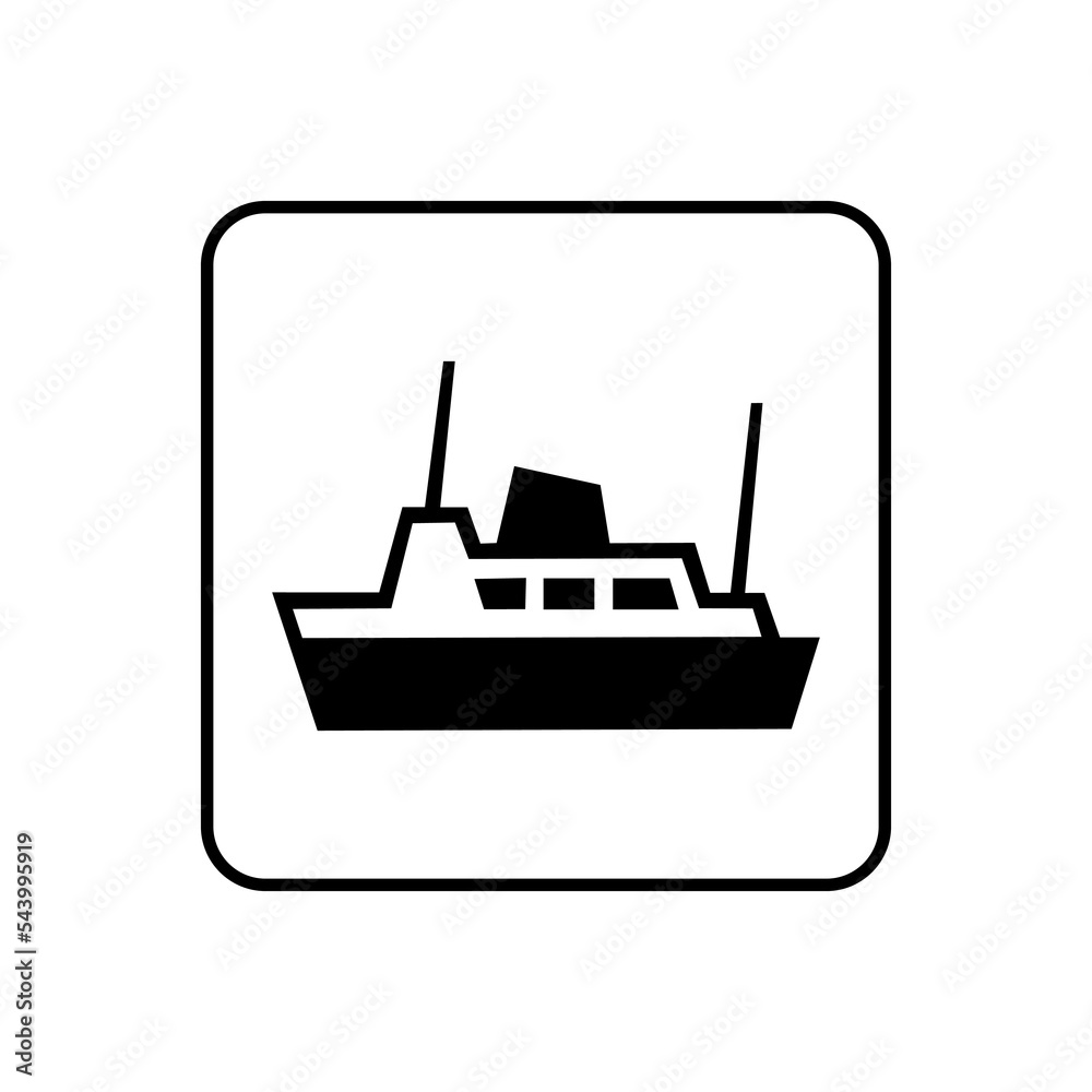 Marine ship icon vector Marine ship icon vector
