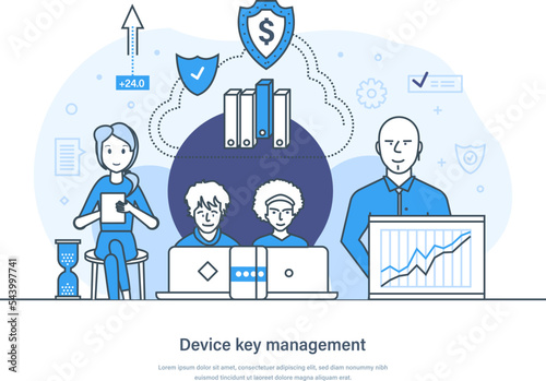 Device key management cloud based software platform concept