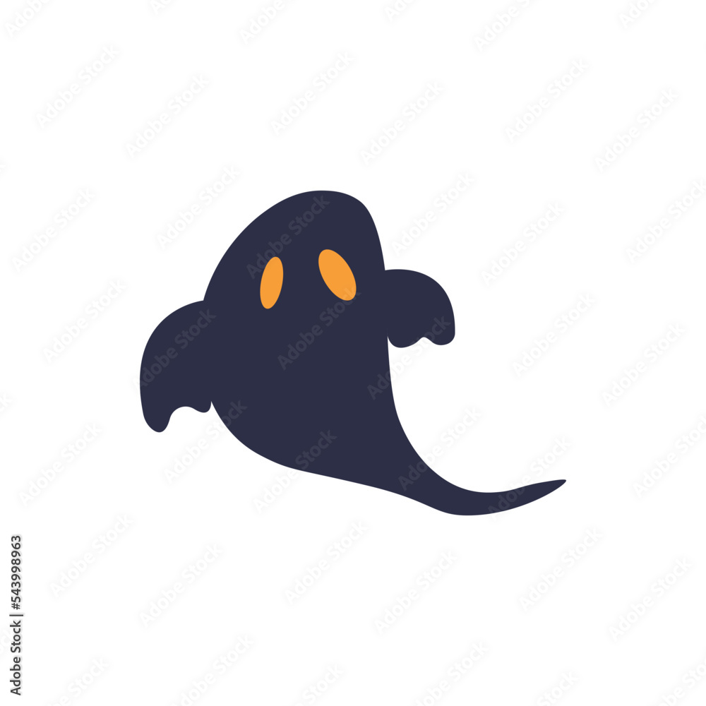 Naklejka premium illustration of a Halloween ghost, scary ghost vector isolated on white background.