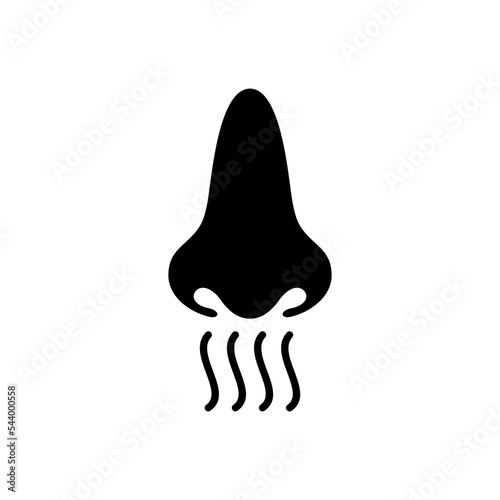nose or smell flat style icon