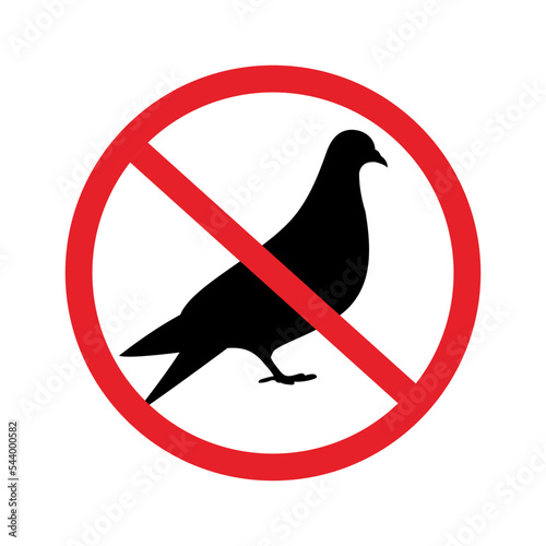 No pigeons vector sign
