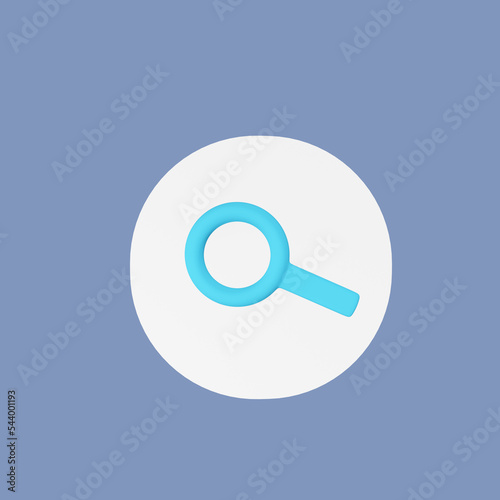 search icon with 3D rendering design.