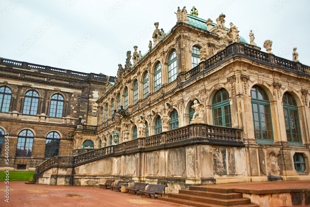 Obraz premium Saxon architecture in Dresden. Saxon Palace Zwinger. A popular tourist spot