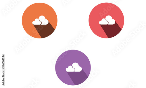 Set of Cloud sign icons vector design illustration	
