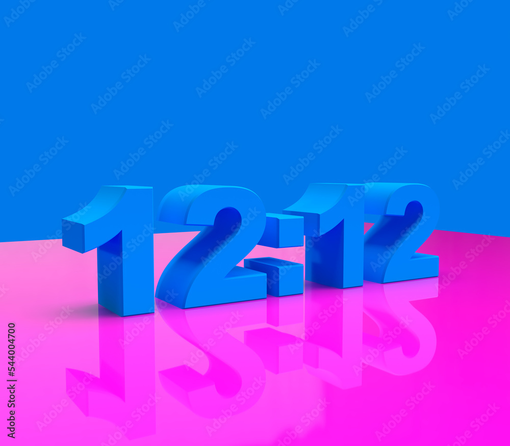 12:12 year end sale blue and pink color combination. 3d rendering illustration. 12:12 year end sale blue and pink color combination. 3d rendering illustration.