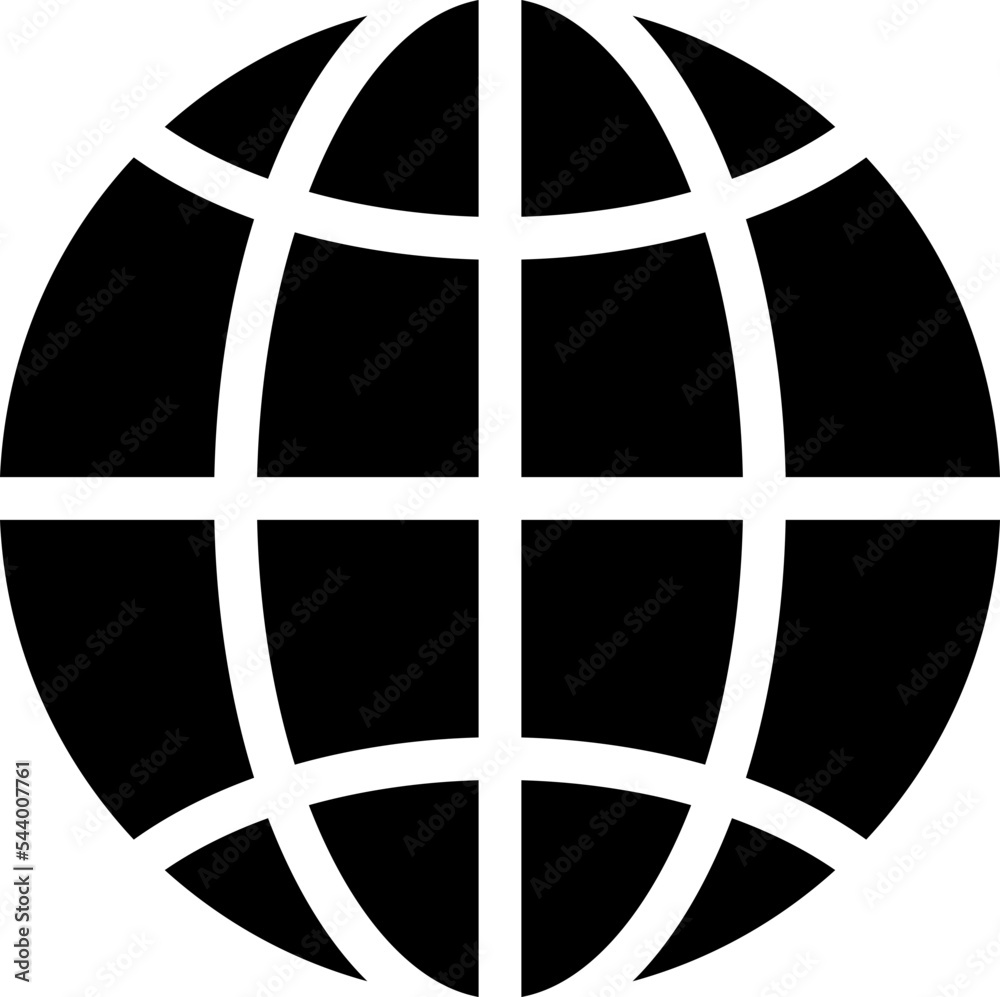 Planet earth icon set. Globe line shape vector illustration Stock ...