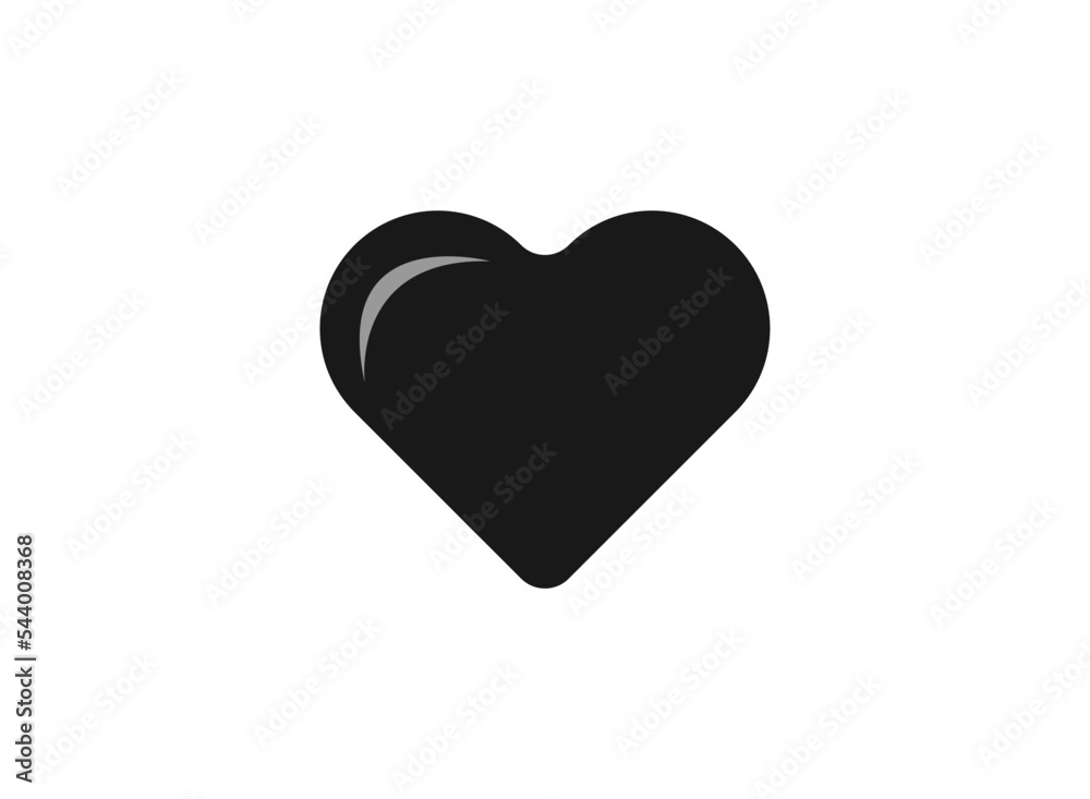 Heart vector icon, Love symbol. Valentine's Day sign, emblem isolated on white background, Flat style for graphic and web design,