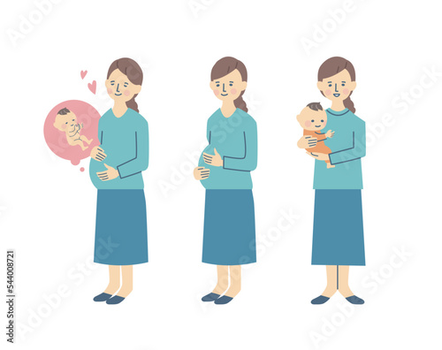 お腹をさする妊婦さん