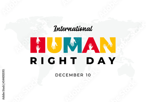 International human right day background celebrated on december 10.