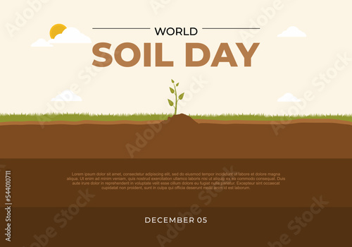 World soil day background celebrated on december 5.