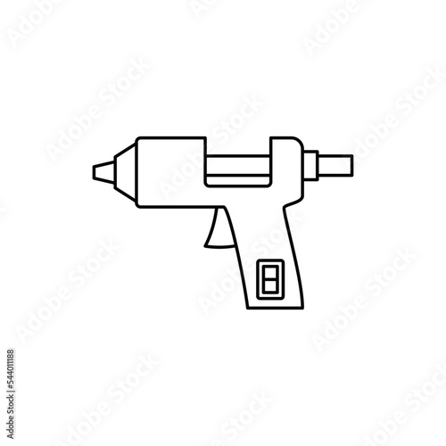 glue gun icon in line style icon, isolated on white background