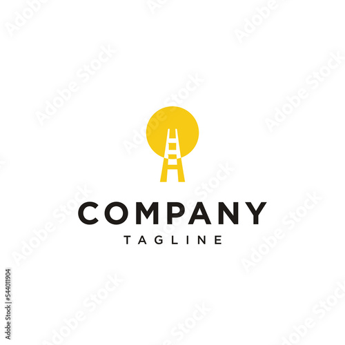 Ladder Sun logo icon vector