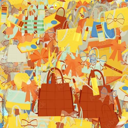 Background pattern abstract seamless design texture. Theme is about tones, handle, business, purse, powder, adornment, Barber pole, satchel, women, store, fashion, decoration, girl, barber