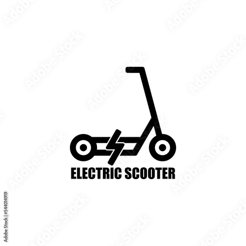 Kick scooter, electric transport icon isolated on white background