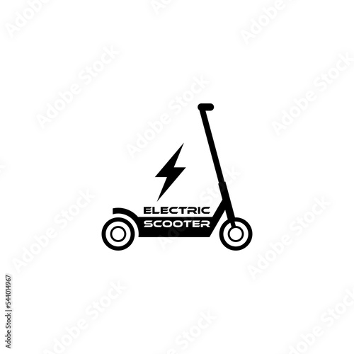 Kick scooter, electric transport icon isolated on white background