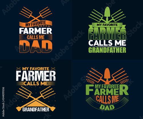 Farmer dad T-shirt Design Bundle, Tractor Driver farmer T-shirt Design Set