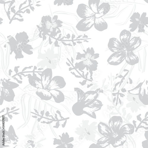 Oriental Floral Seamless Pattern Design Background