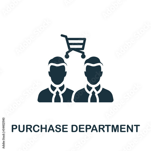 Purchase Department icon. Monochrome simple Company Structure icon for templates, web design and infographics