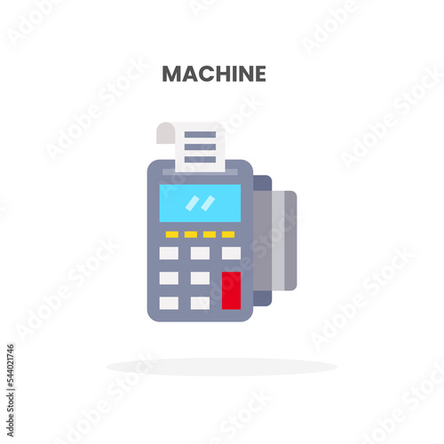 Credit Card Machine flat icon. Vector illustration on white background. Can used for web, app, digital product, presentation, UI and many more.