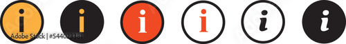 Info icons set. Information icon collection. Info button. Info symbol flat style 