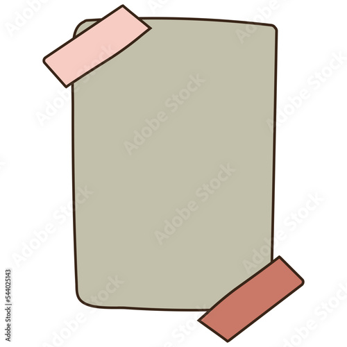 Paper note vector illustration in line filled design
