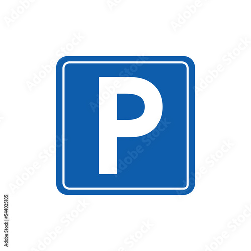 Vector illustration of a parking sign isolated on a white background