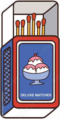 Matchbox and Match Stocks in Isometric Style