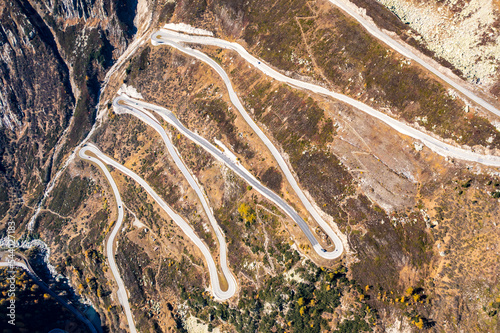 Switzerland, Bern Canton, Aerial view of Grimsel Pass