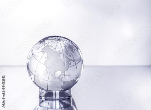Studio shot of glass globe