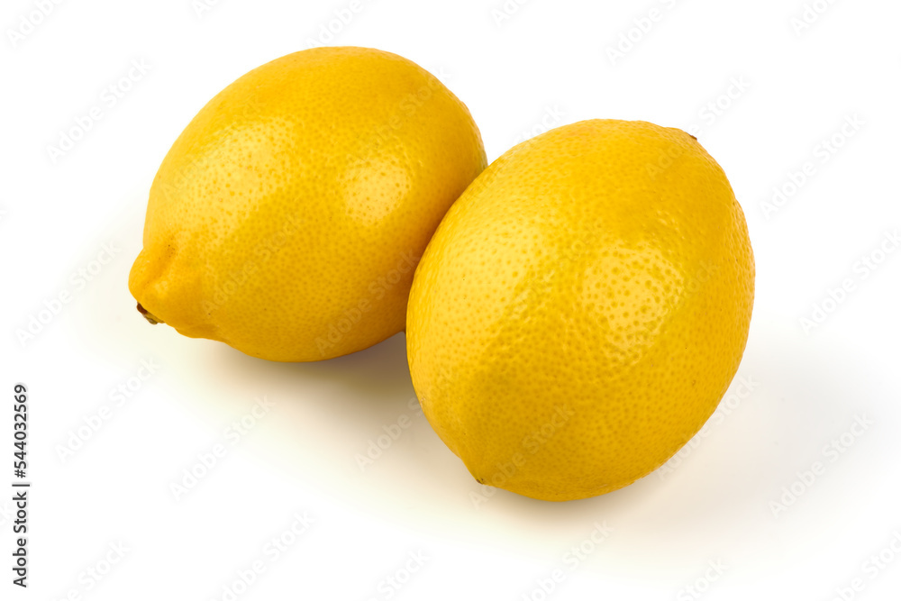 Organic lemon fruits, isolated on white background. Organic lemon fruits, isolated on white background.