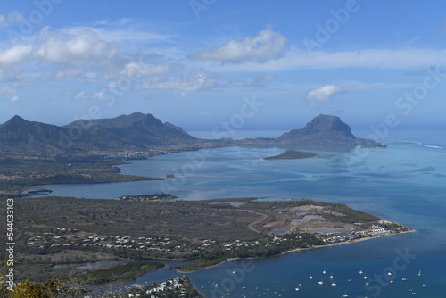 Le Morne Brabant, a peninsula at the extreme southwestern tip of the Indian Ocean island of Mauritius. It is highlighted by an eponymous basaltic monolith with a summit 556 metres above sea level.