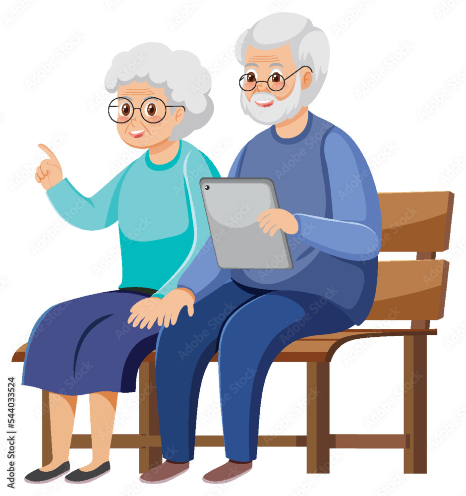Senior couple using tablet Senior couple using tablet