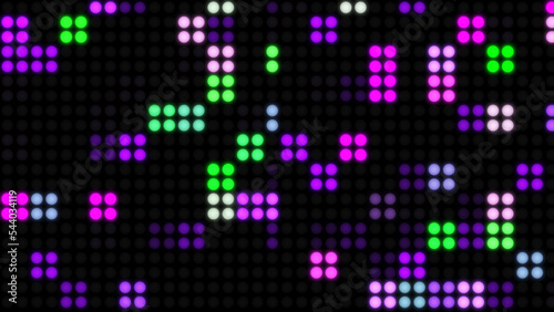 Neon Colored Dotted Pattern LED Screen Background