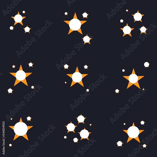 seamless pattern with set of stars