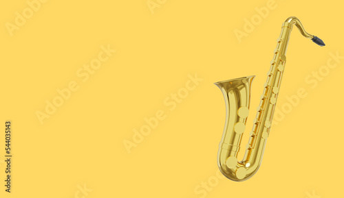 Canvas Print Saxophone gold metal, musical instrument, from side