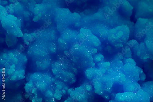 copper sulfate. blue texture or backgroumd photo