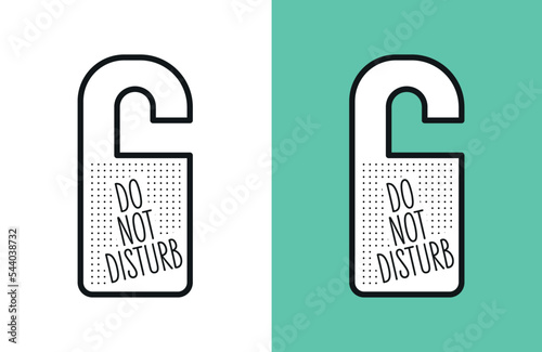 Door hanger do not disturb icon vector