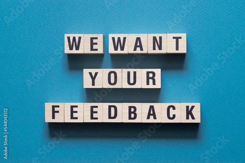 We want your feedback - word concept on cubes