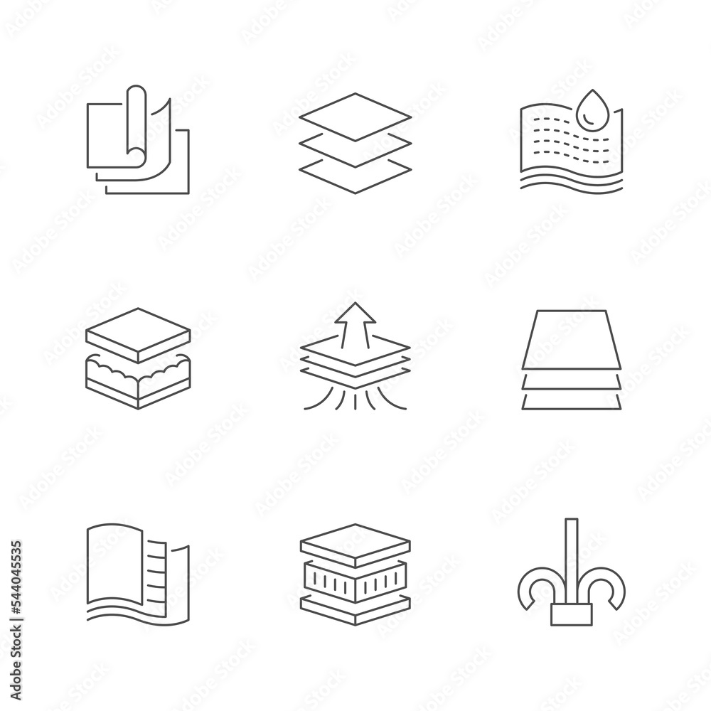 © motorama - Set line icons of layered material