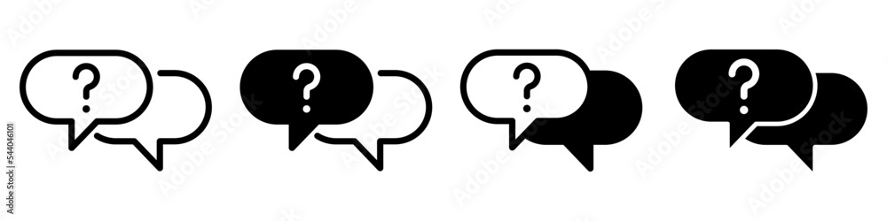 Question icon vector set. faq illustration sign collection. answer symbol or logo. Question icon vector set. faq illustration sign collection. answer symbol or logo.