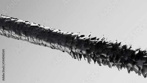 3D rendering animation of hair restoration hair, Hair repairing of hair care products adverting, from root to tip of long hair, beauty concept