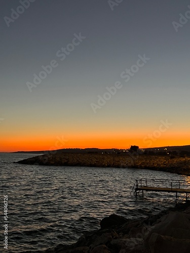 sunset over the sea