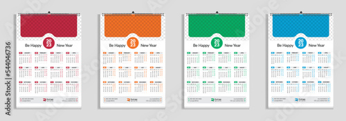 2023 Calendar Layout, wall calendar template design for 2023, Print Ready single page wall calendar template design