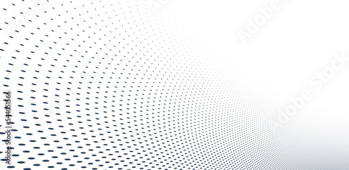 Dotted vector abstract background, light grey dots in perspective flow, dotty texture abstraction, big data technology image, cool backdrop.
