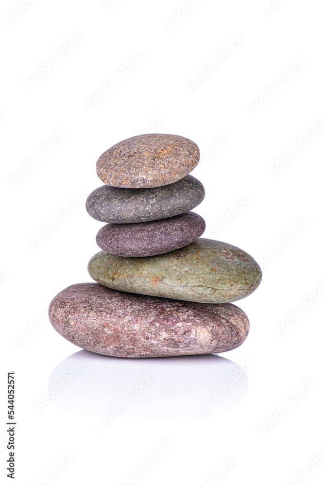 stacked stones against white background, isolated stacked stones against white background, isolated