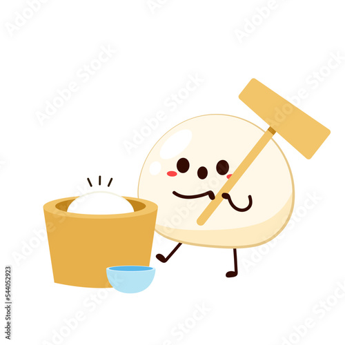 Making mochi vector. Mochi character design. Mochi vector.