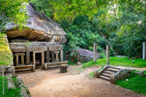 Buddhist temple in Mihintale ancient city near Anuradhapura, Sri Lanka. photo